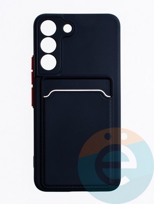 Накладка силиконовая Winter с кардхолдером для Samsung Galaxy S22 черная - фото 63519