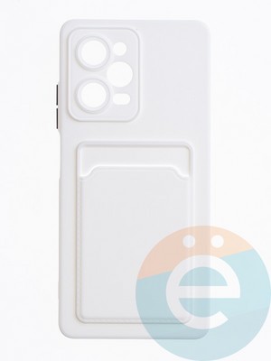 Накладка силиконовая Winter с кардхолдером для Poco X5 Pro/Redmi Note 12 Pro 5G белая - фото 63524