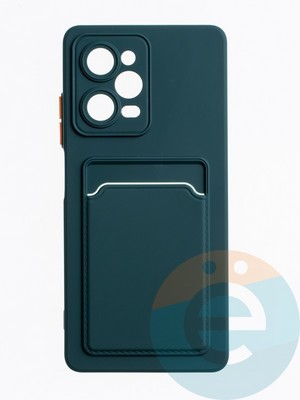 Накладка силиконовая Winter с кардхолдером для Poco X5 Pro/Redmi Note 12 Pro 5G зеленая - фото 63526