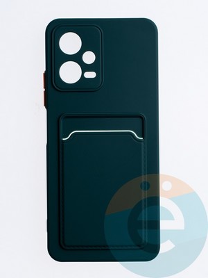 Накладка силиконовая Winter с кардхолдером для Poco X5/Redmi Note 12 5G зеленая - фото 63537