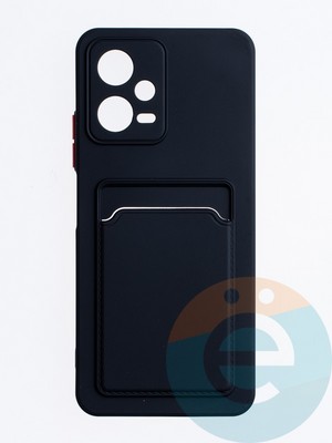 Накладка силиконовая Winter с кардхолдером для Poco X5/Redmi Note 12 5G черная - фото 63548