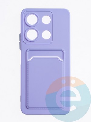 Накладка силиконовая Winter с кардхолдером для Infinix Note 30i сиреневая - фото 63568
