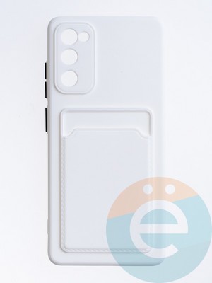 Накладка силиконовая Winter с кардхолдером для Samsung Galaxy S20FE белая - фото 63574