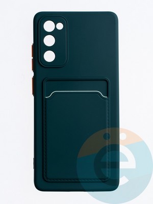 Накладка силиконовая Winter с кардхолдером для Samsung Galaxy S20FE зеленая - фото 63577