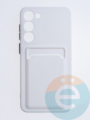 Накладка силиконовая Winter с кардхолдером для Samsung Galaxy S23 Plus белая - фото 63599