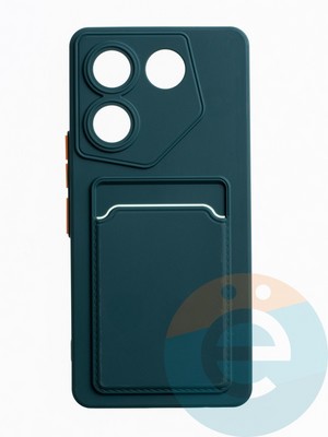 Накладка силиконовая Winter с кардхолдером для Tecno Camon 20 Pro 5G зеленая - фото 63614