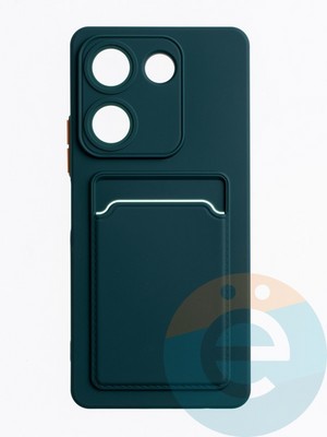 Накладка силиконовая Winter с кардхолдером для Tecno Camon 20 зеленая - фото 63627