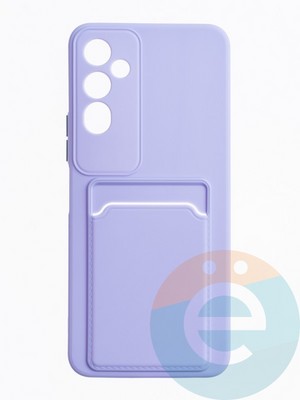 Накладка силиконовая Winter с кардхолдером для Tecno Pova 4 сиреневая - фото 63652