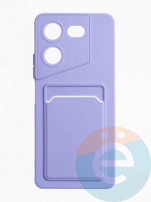 Накладка силиконовая Winter с кардхолдером для Tecno Pova 5 сиреневая - фото 63661