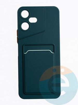 Накладка силиконовая Winter с кардхолдером для Tecno Pova Neo 3 зеленая - фото 63664