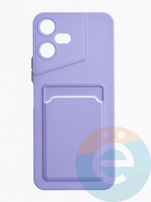Накладка силиконовая Winter с кардхолдером для Tecno Pova Neo 3 сиреневая - фото 63668