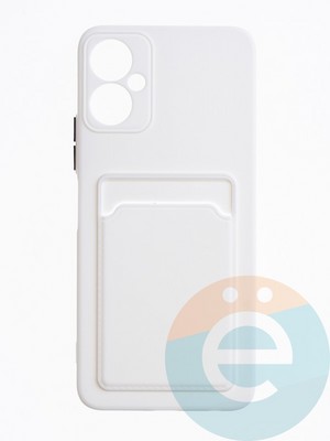Накладка силиконовая Winter с кардхолдером для Tecno Spark 9 Pro белая - фото 63683