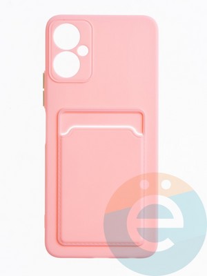 Накладка силиконовая Winter с кардхолдером для Tecno Spark 9 Pro розовая - фото 63689