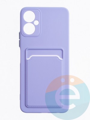 Накладка силиконовая Winter с кардхолдером для Tecno Spark 9 Pro сиреневая - фото 63691