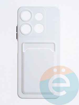Накладка силиконовая Winter с кардхолдером для Tecno Spark Go 2023 белая - фото 63693