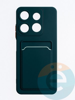 Накладка силиконовая Winter с кардхолдером для Tecno Spark Go 2023 зеленая - фото 63694