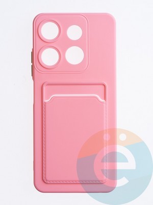 Накладка силиконовая Winter с кардхолдером для Tecno Spark Go 2023 розовая - фото 63698