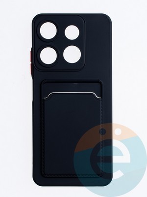Накладка силиконовая Winter с кардхолдером для Tecno Spark Go 2023 черная - фото 63702