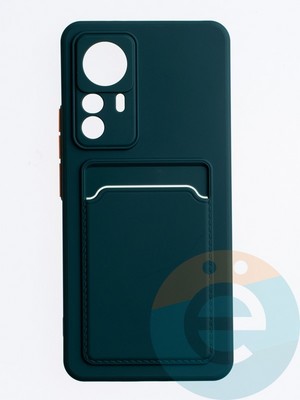 Накладка силиконовая Winter с кардхолдером для Xiaomi Mi 12T Pro зеленая - фото 63718