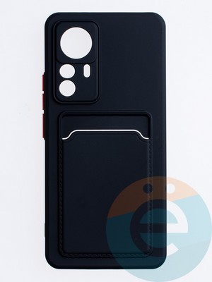 Накладка силиконовая Winter с кардхолдером для Xiaomi Mi 12T Pro черная - фото 63733