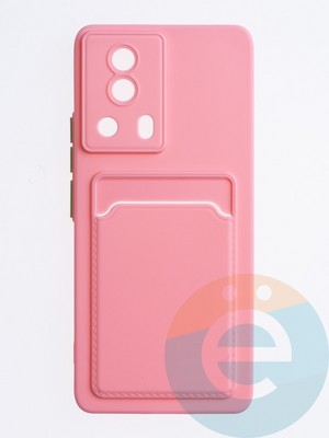 Накладка силиконовая Winter с кардхолдером для Xiaomi Mi 13 Lite розовая - фото 63751