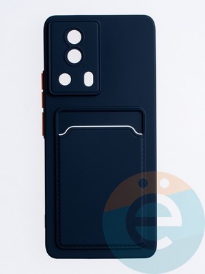 Накладка силиконовая Winter с кардхолдером для Xiaomi Mi 13 Lite синяя - фото 63752