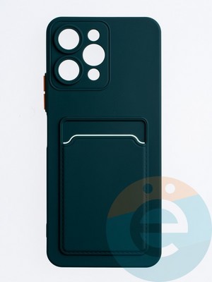 Накладка силиконовая Winter с кардхолдером для Xiaomi Redmi 12 зеленая - фото 63759