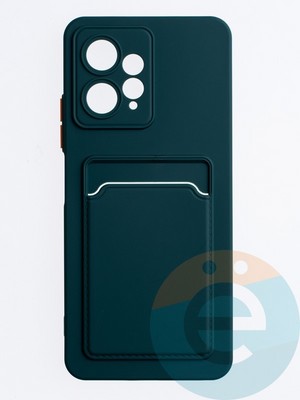 Накладка силиконовая Winter с кардхолдером для Xiaomi Redmi Note 12 4G 2023 зеленая - фото 63796