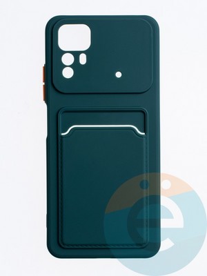 Накладка силиконовая Winter с кардхолдером для Xiaomi Redmi Note 12S зеленая - фото 63811
