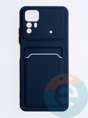 Накладка силиконовая Winter с кардхолдером для Xiaomi Redmi Note 12S синяя - фото 63816