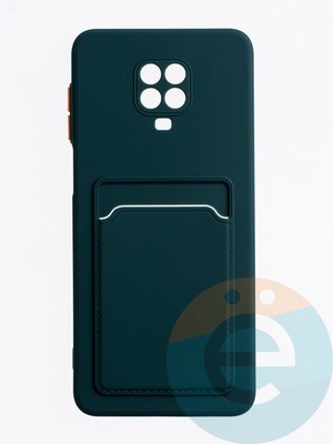 Накладка силиконовая Winter с кардхолдером для Xiaomi Redmi Note 9 Pro/9S зеленая - фото 63824