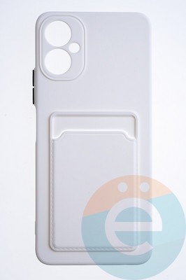 Накладка силиконовая Winter с кардхолдером для Tecno Camon 19 Neo белая - фото 63883