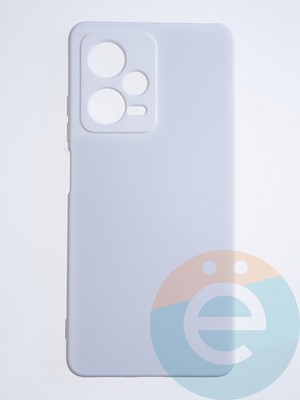 Накладка Silicone Cover (без логотипа, с защитой камеры) для Xiaomi Redmi Note 12 pro 5G молочная - фото 63931