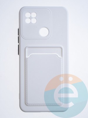 Накладка силиконовая Winter с кардхолдером для Xiaomi Redmi 9C/10A белая - фото 64091