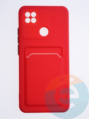 Накладка силиконовая Winter с кардхолдером для Xiaomi Redmi 9C/10A красная - фото 64099