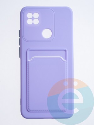 Накладка силиконовая Winter с кардхолдером для Xiaomi Redmi 9C/10A сиреневая - фото 64111