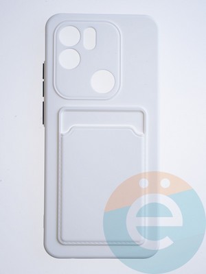 Накладка силиконовая Winter с кардхолдером для Xiaomi Redmi A1 Plus/A2 Plus/Poco C51 белая - фото 64119