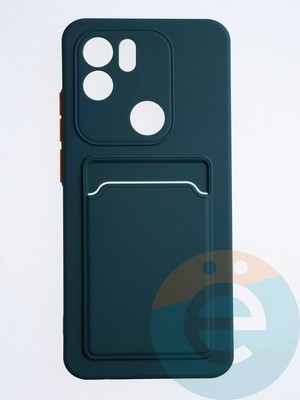 Накладка силиконовая Winter с кардхолдером для Xiaomi Redmi A1 Plus/A2 Plus/Poco C51 зеленая - фото 64123