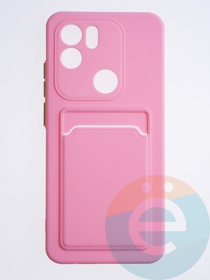 Накладка силиконовая Winter с кардхолдером для Xiaomi Redmi A1 Plus/A2 Plus/Poco C51 розовая - фото 64131