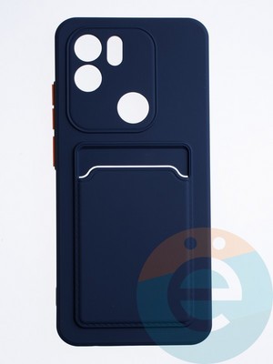 Накладка силиконовая Winter с кардхолдером для Xiaomi Redmi A1 Plus/A2 Plus/Poco C51 синяя - фото 64135