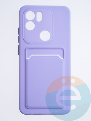 Накладка силиконовая Winter с кардхолдером для Xiaomi Redmi A1 Plus/A2 Plus/Poco C51 сиреневая - фото 64139