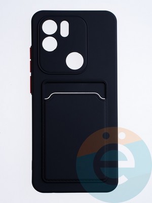 Накладка силиконовая Winter с кардхолдером для Xiaomi Redmi A1 Plus/A2 Plus/Poco C51 черная - фото 64143