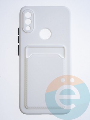 Накладка силиконовая Winter с кардхолдером для Xiaomi Redmi Note 7 белая - фото 64203