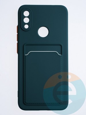 Накладка силиконовая Winter с кардхолдером для Xiaomi Redmi Note 7 зеленая - фото 64207