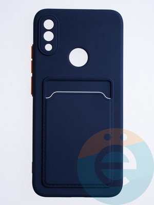 Накладка силиконовая Winter с кардхолдером для Xiaomi Redmi Note 7 синяя - фото 64219