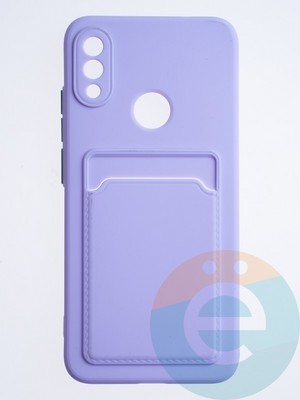 Накладка силиконовая Winter с кардхолдером для Xiaomi Redmi Note 7 сиреневая - фото 64223