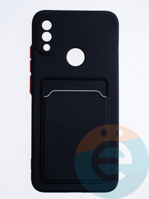 Накладка силиконовая Winter с кардхолдером для Xiaomi Redmi Note 7 черная - фото 64227