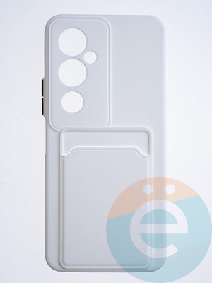 Накладка силиконовая Winter с кардхолдером для Tecno Pova 4 Pro белая - фото 64265