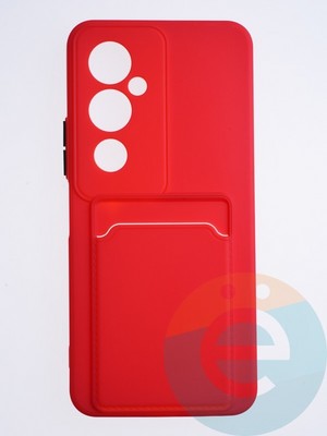 Накладка силиконовая Winter с кардхолдером для Tecno Pova 4 Pro красная - фото 64270