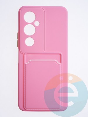 Накладка силиконовая Winter с кардхолдером для Tecno Pova 4 Pro розовая - фото 64272